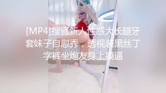 [MP4]搜骚新人性感大长腿牙套妹子自慰秀，透视装黑丝丁字裤坐炮友身上摸逼