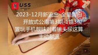 2023-12月新流出-全景厕拍❤️开放式公厕第3期-1镜3位置玩手机靓妹对着镜头尿这算主动献逼