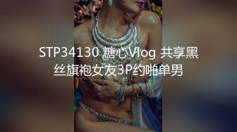 STP34130 糖心Vlog 共享黑丝旗袍女友3P约啪单男