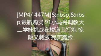 [MP4/ 447M]&nbsp;&nbsp;最新购买 91小马哥调教大二学妹挑战在楼道上打炮 惊险又刺激 完美露脸