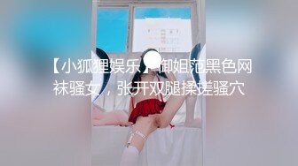 【小狐狸娱乐】御姐范黑色网袜骚女，张开双腿揉搓骚穴